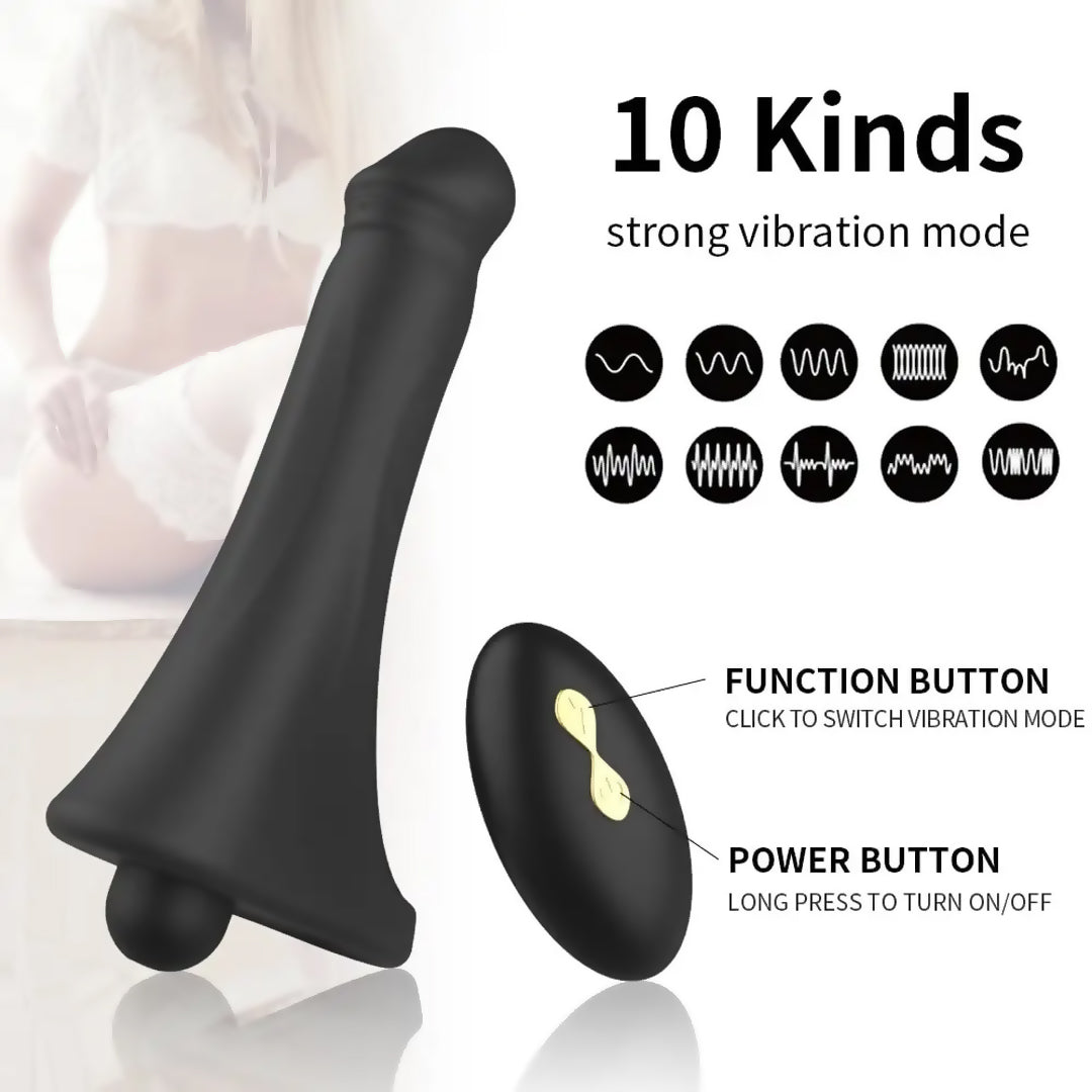 10 vibration mode Double penetration strap-on dildo for couple