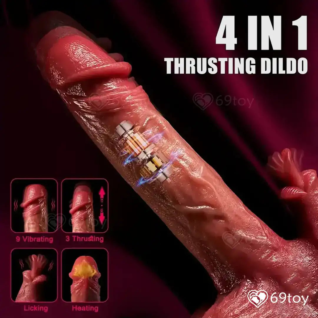 9" Storm Ultra Real Feel Thrusting Vibrating Dildo