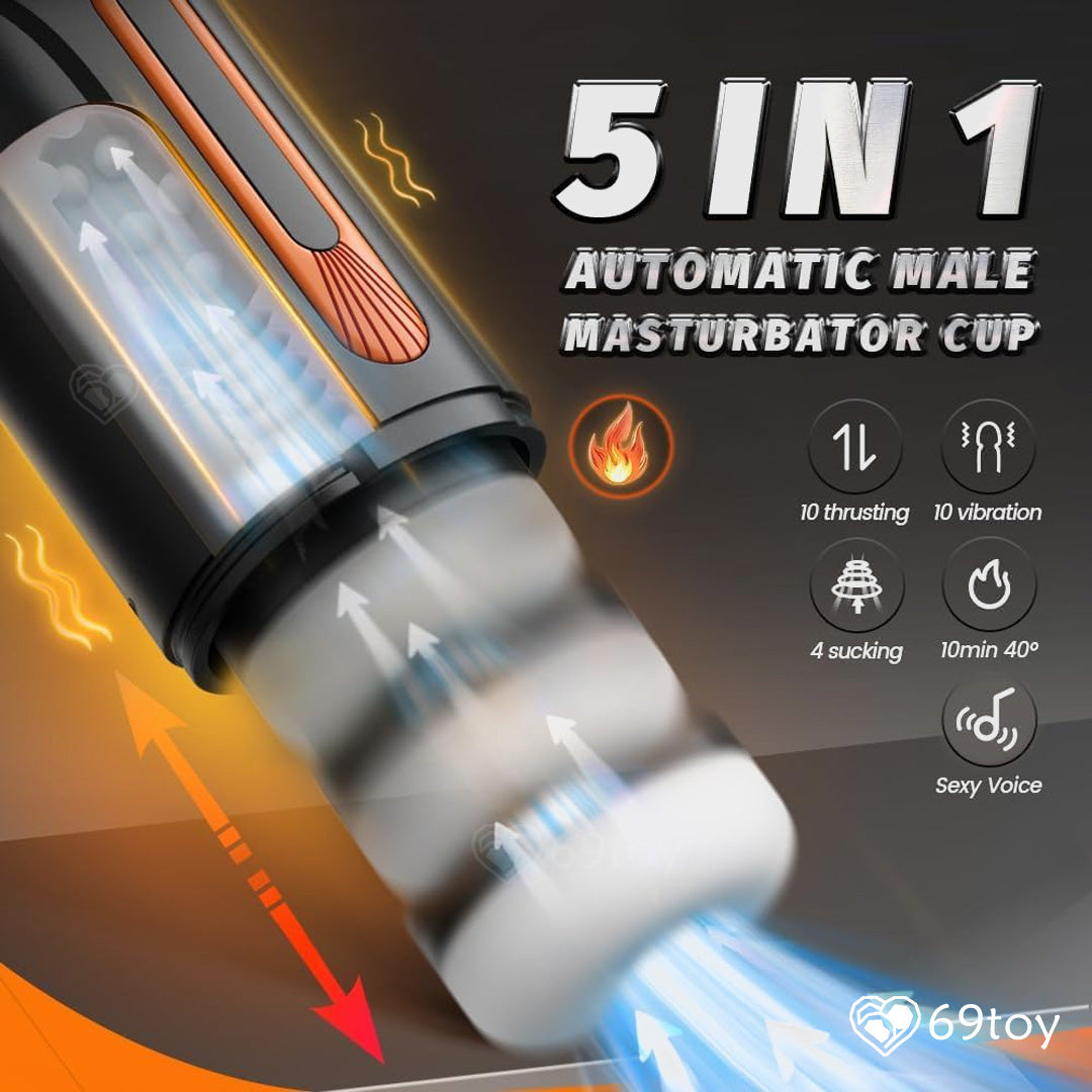 5-in-1 Upgraded Automatic Thrusting Sucking Masturbator