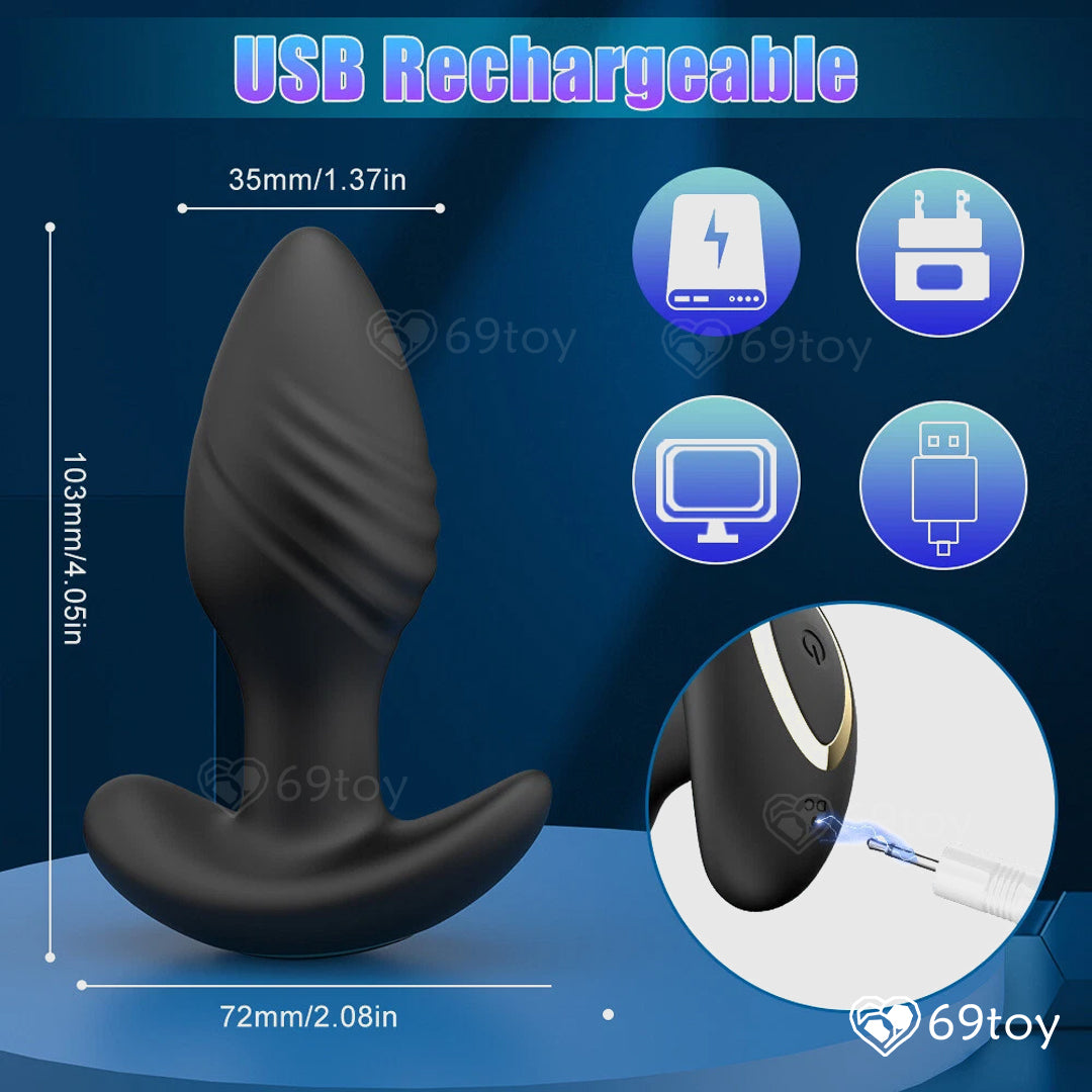 360° Rotating Anal Plug Vibrator