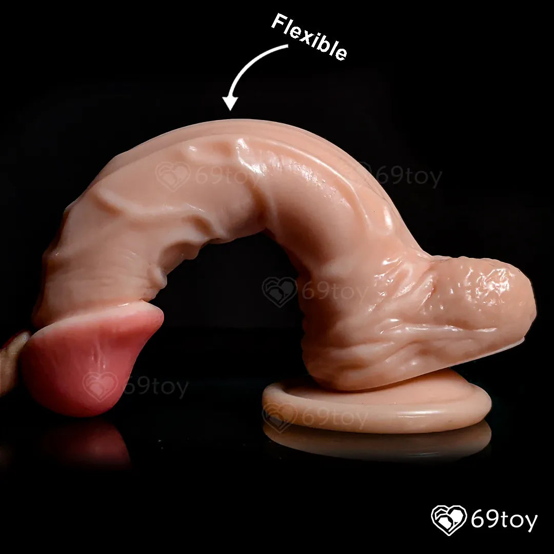 Body Tone 8" Real Feel Dildo with Balls