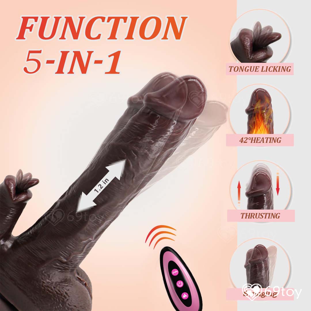 9" Velvix Thrusting Vibrating Realistic Dildo