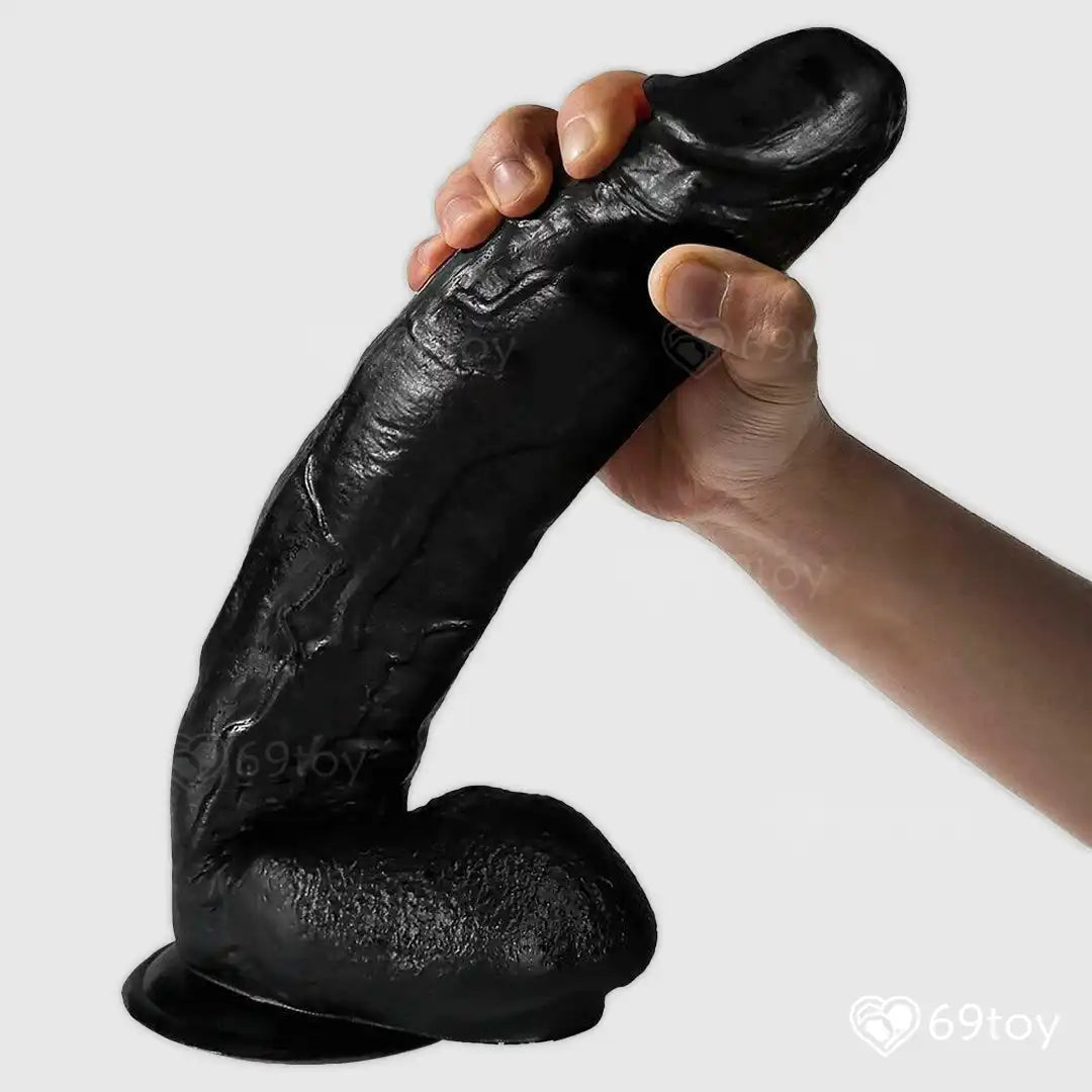 King Size Black 12 Inch Realistic Dildo with Suction Cup