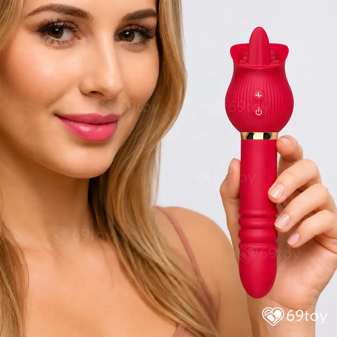Sweet Lick Rose Dual Pleasure Vibrator