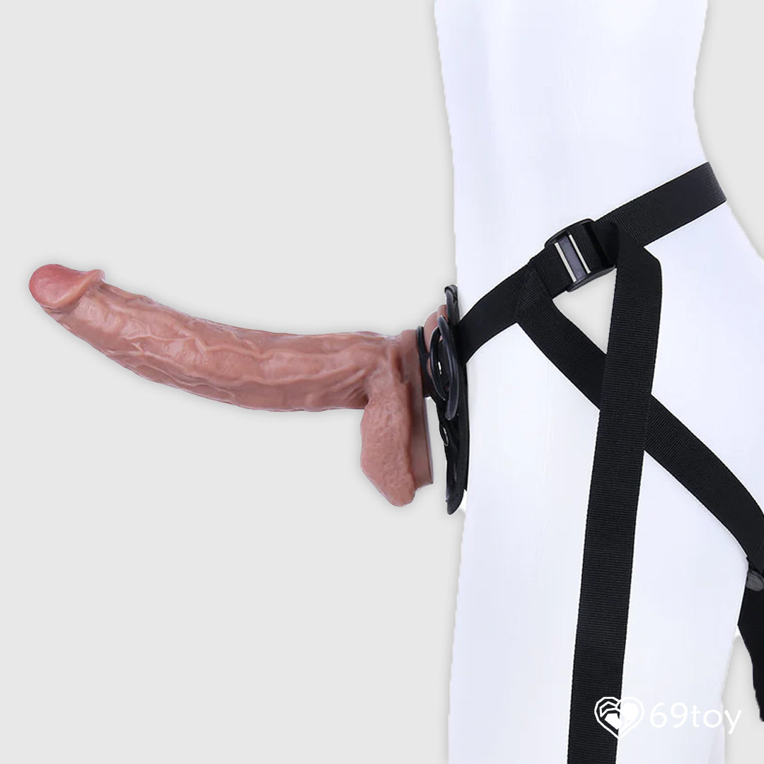 Adjustable Strap-On Harness with 12-inch Realistic Dildo