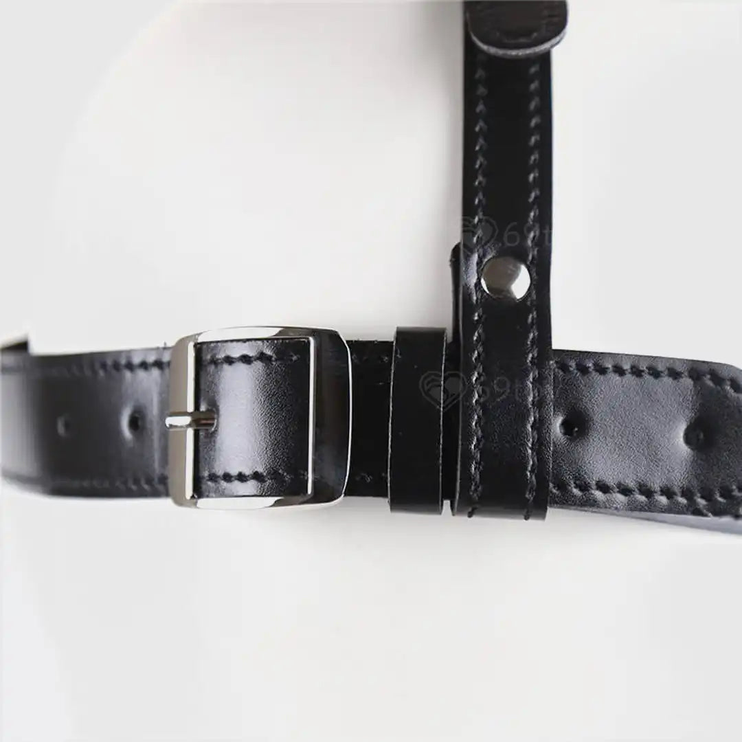 Strict Blindfold Harness & Ball Gag BDSM Set