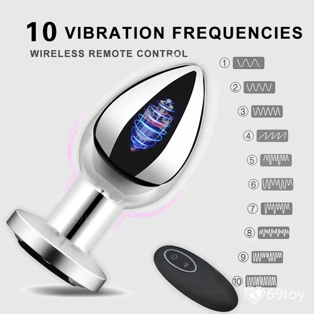 Backdoor Stainless Steel Vibrating Anal Plug