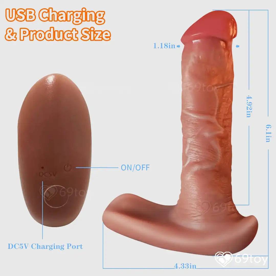 Lure Wearable Thrusting Dildo Panty Vibrator