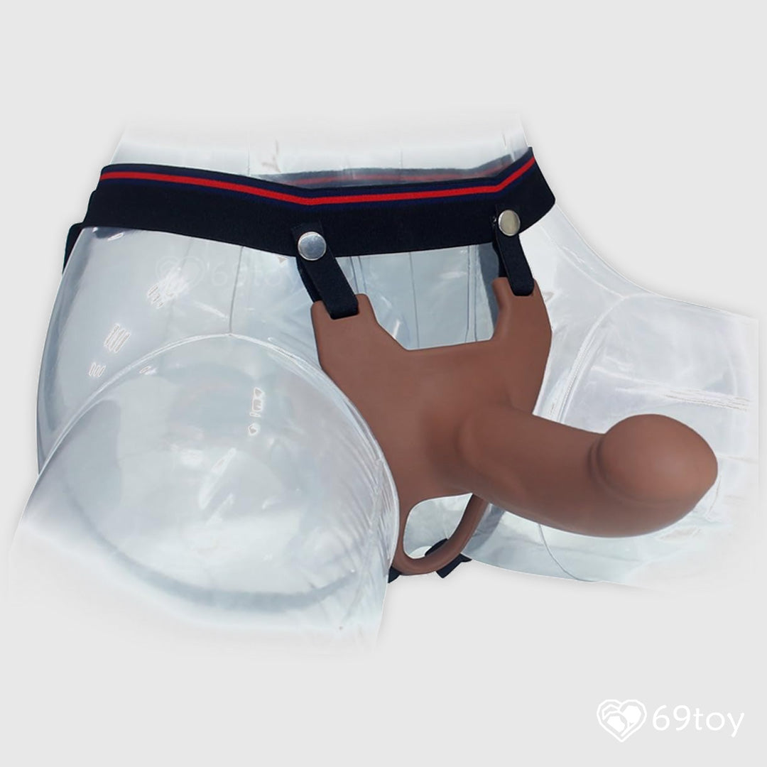Hollow Strap-on Silicone Curved Dildo