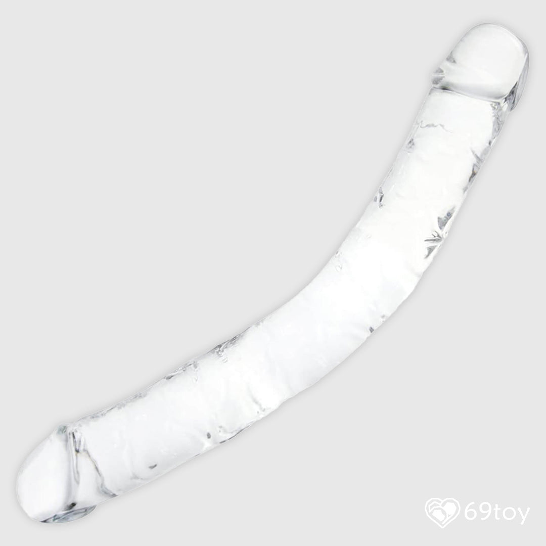 7" Double-ended Clear Jelly Dildo