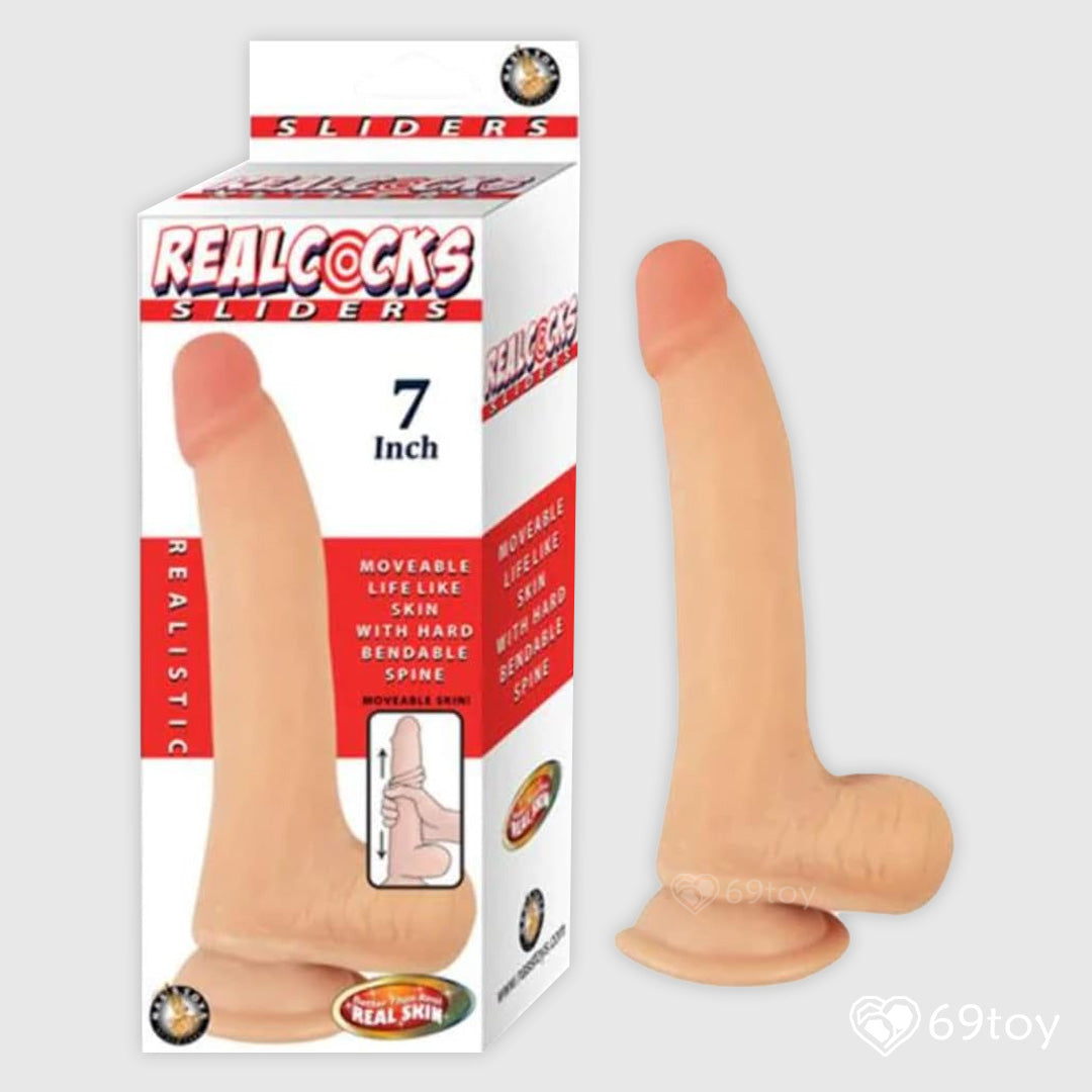 Sliding Skin Realistic Dildo With Balls