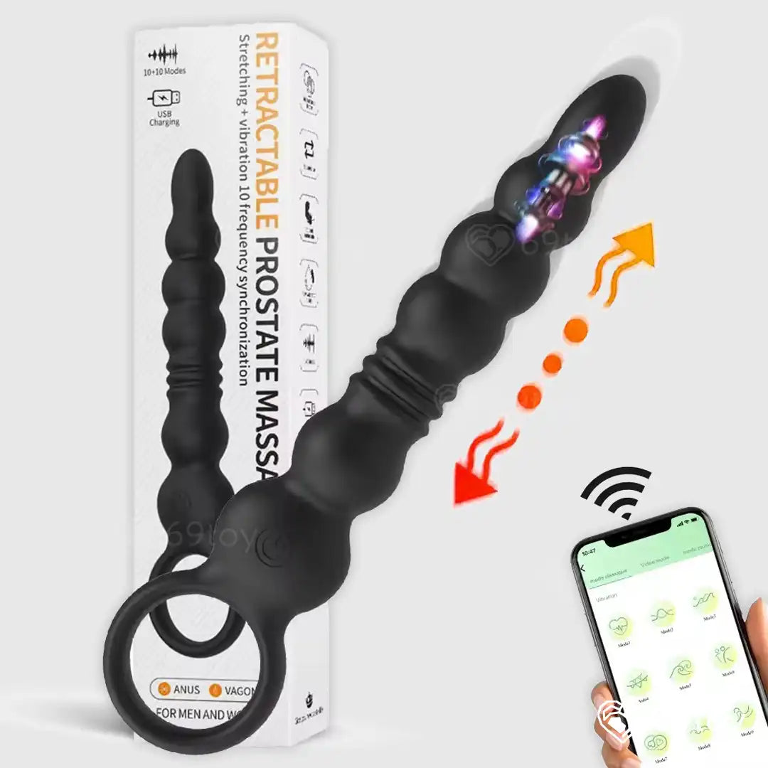 Lovix Thrusting Vibrating Unisex Beads Massager
