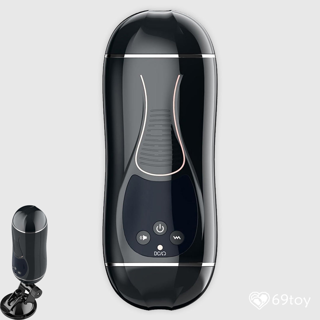 Realistic Dual-Entry Vibrating Masturbator Cup