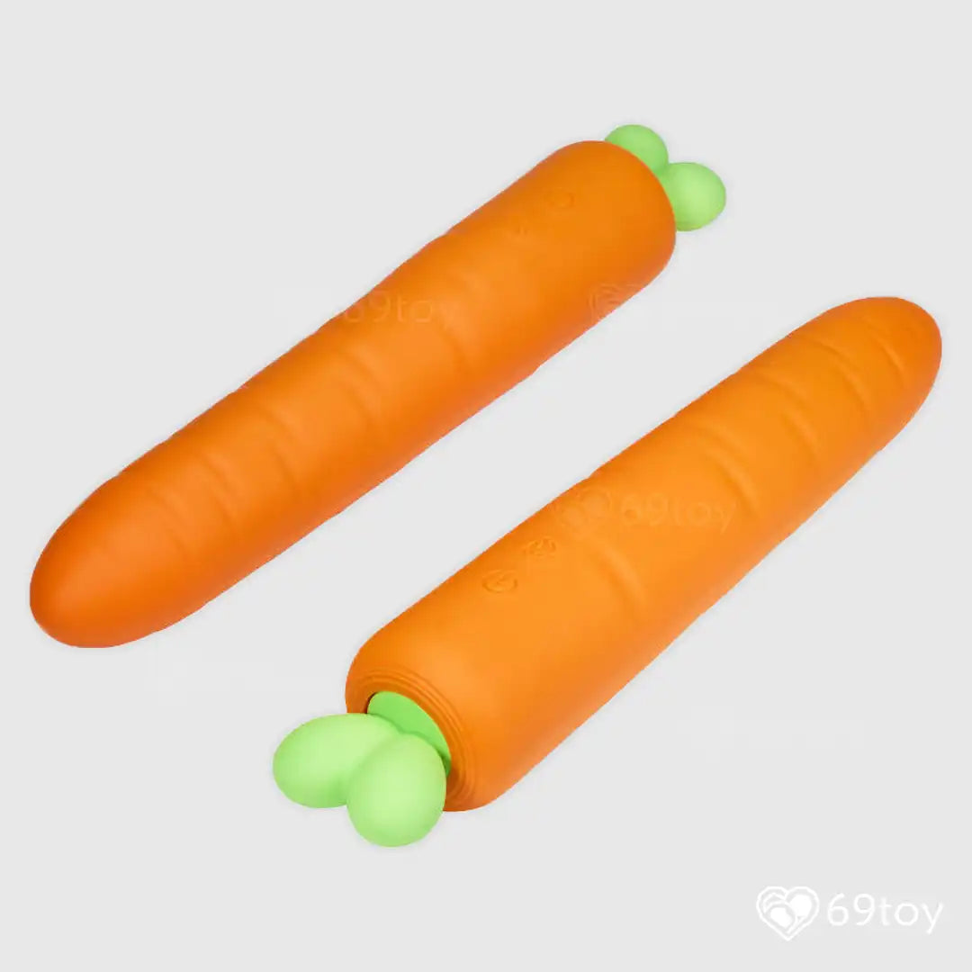 Carrot Shape Heating Thrusting Silicone Vibrator