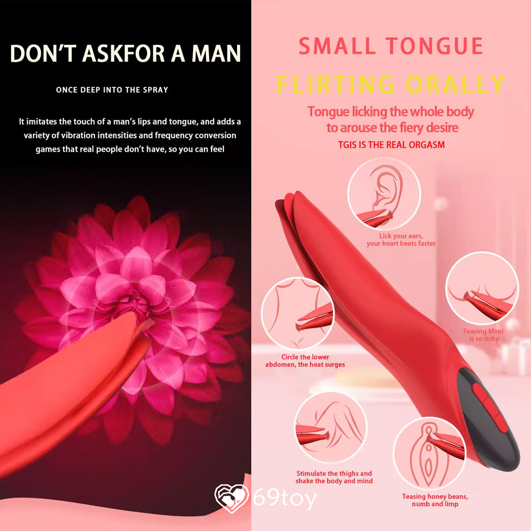 Deep Tongue Licking Vibrator