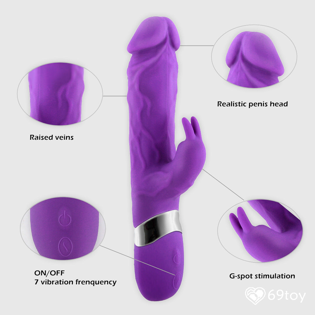 Silicone G-spot Dildo Rabbit Vibrator