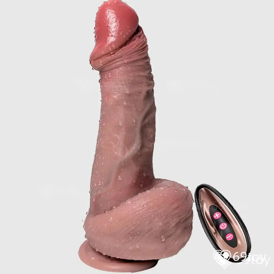 Hercules 8.5" Thick Thrusting Vibrating Realistic Dildo