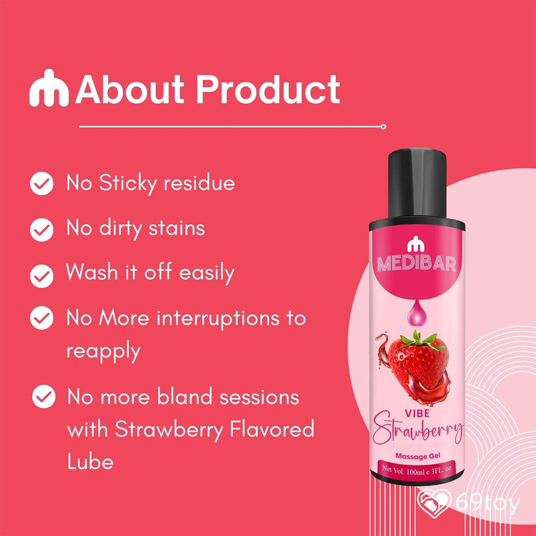 Medibar Natural Intimate Lub & Massage Gel - Strawberry