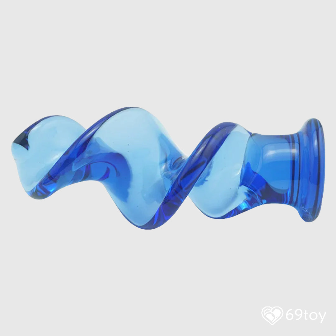 Pyrex Glass Wave Shape Anal Plug