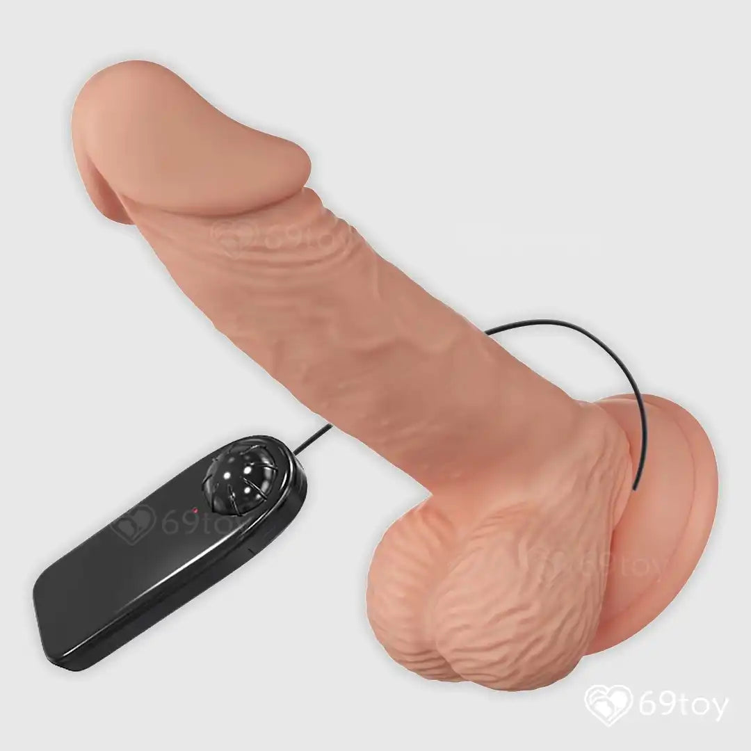 Zebulon Lifelike Slide Skin Vibrating Dildo