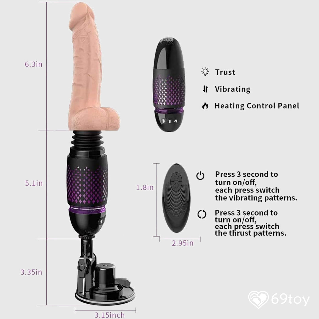 Dibe Automatic Thrusting Heating Realistic Dildo Machine