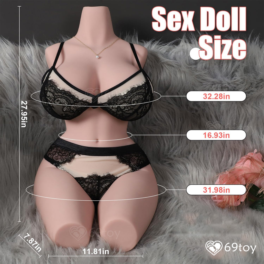 Lily Life Size Flexible Big Boobs Torso Sex Doll (16kg)