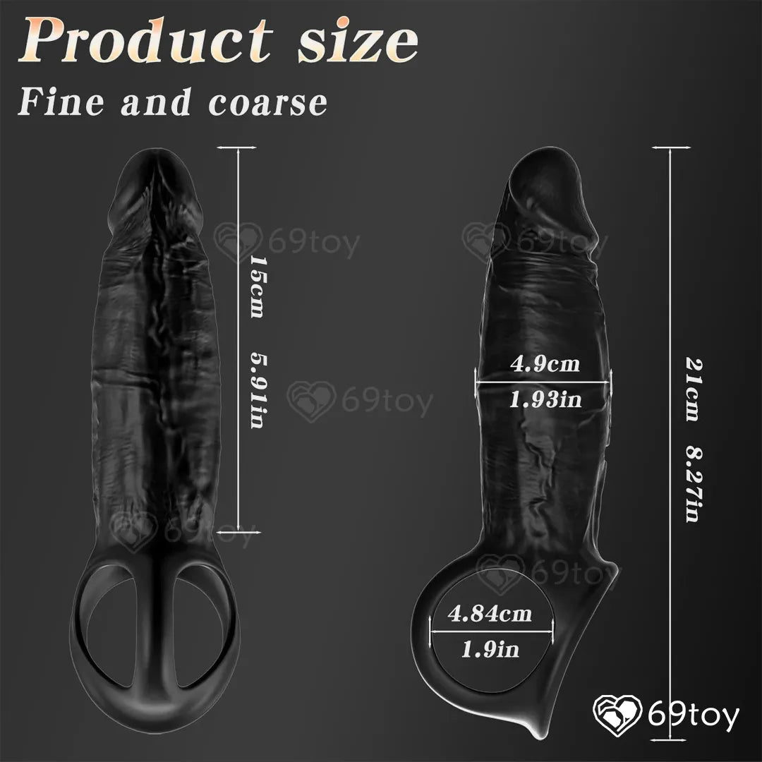 Noir+ Smart App Control Penis Extension Sleeve Ring