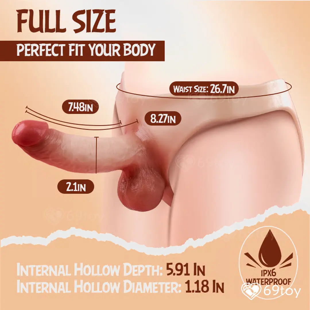 Astronut+ Realistic Hollow Strap-on Dildo with Wearable Harness Panties