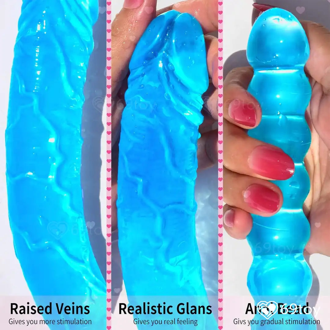 Riot Flexible Double Ended Dildo with Anal Beads
