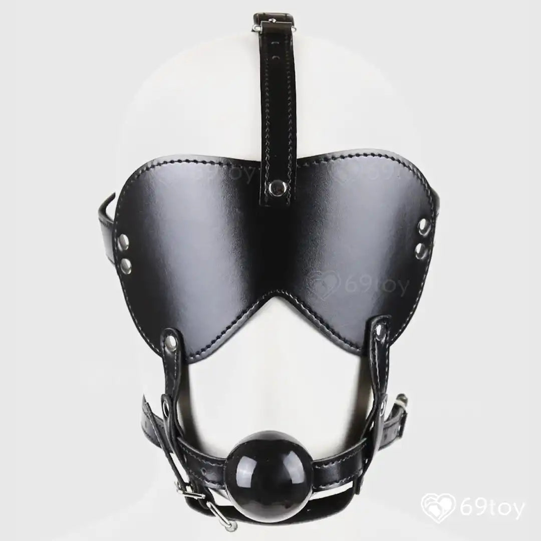 Strict Blindfold Harness & Ball Gag BDSM Set