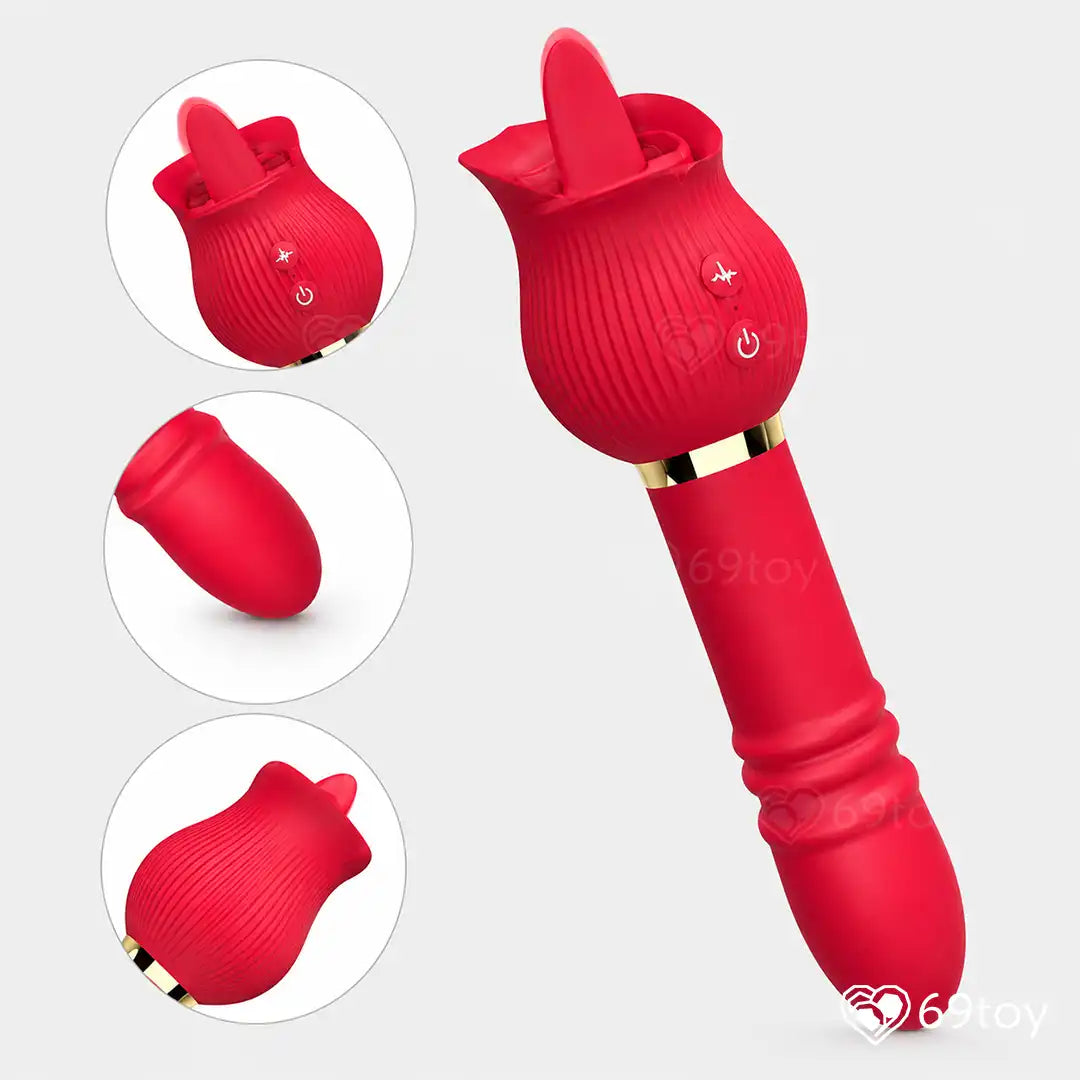 Sweet Lick Rose Dual Pleasure Vibrator