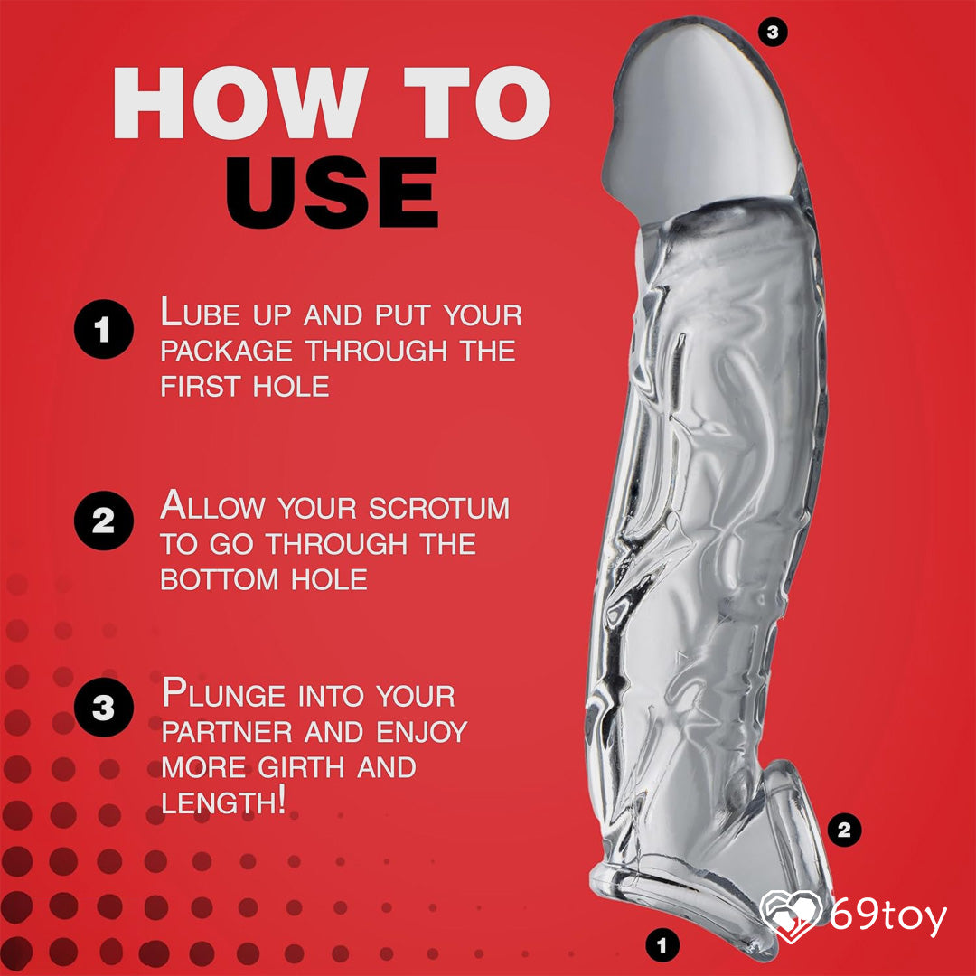 Transparent Wearable Penis Extender Sleeve