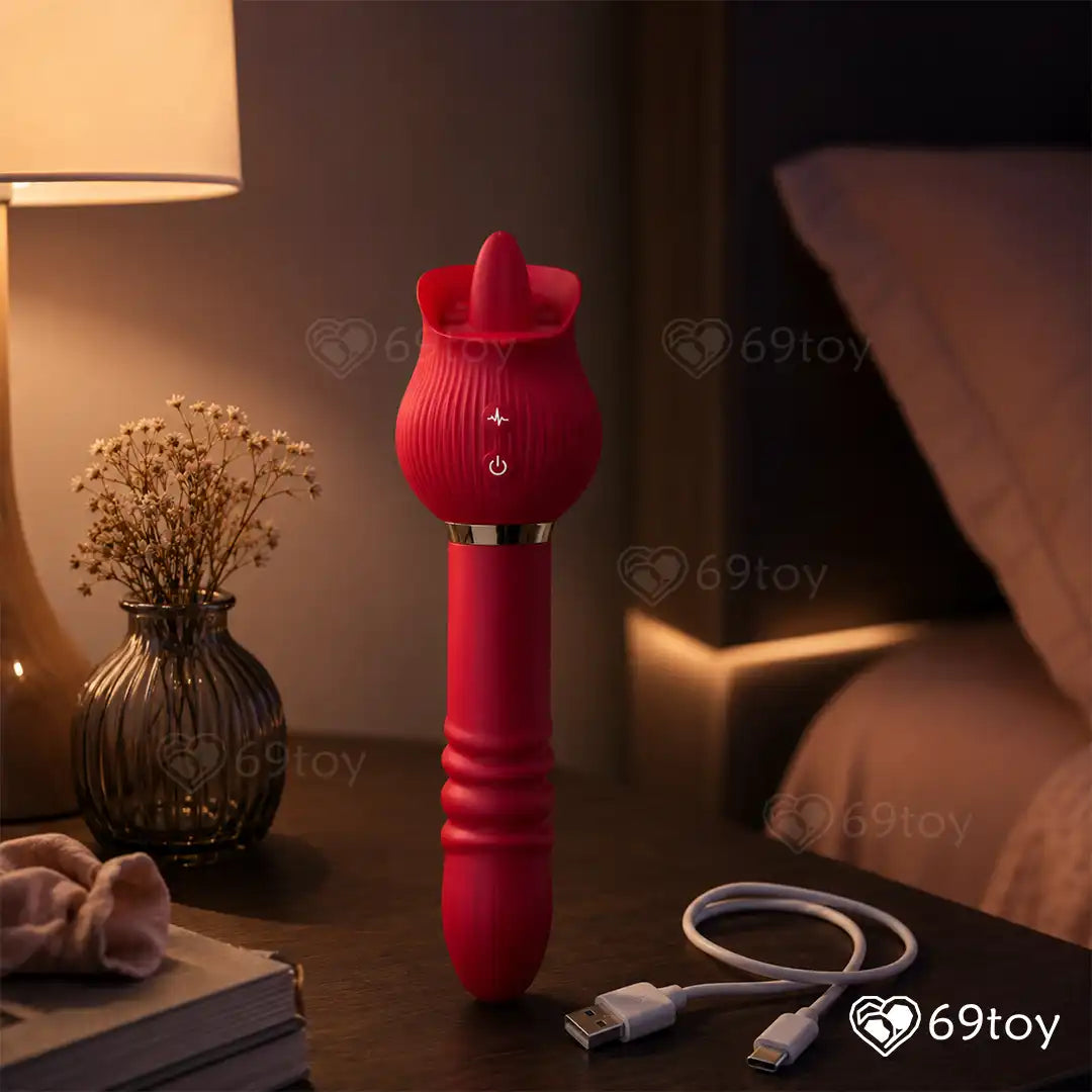 Sweet Lick Rose Dual Pleasure Vibrator