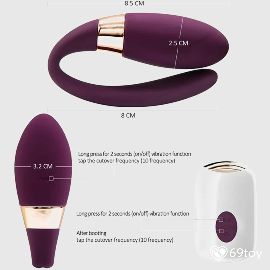 U-Shape Remote Control Couple Vibrator