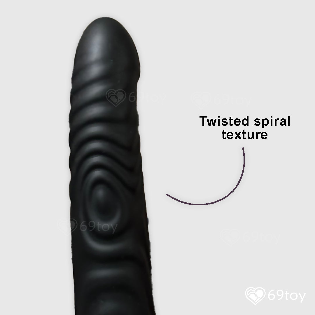 Velvet Black Silicone Dildo 8 inch