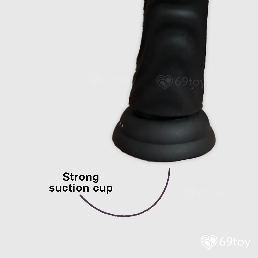 Velvet Black Silicone Dildo 8 inch