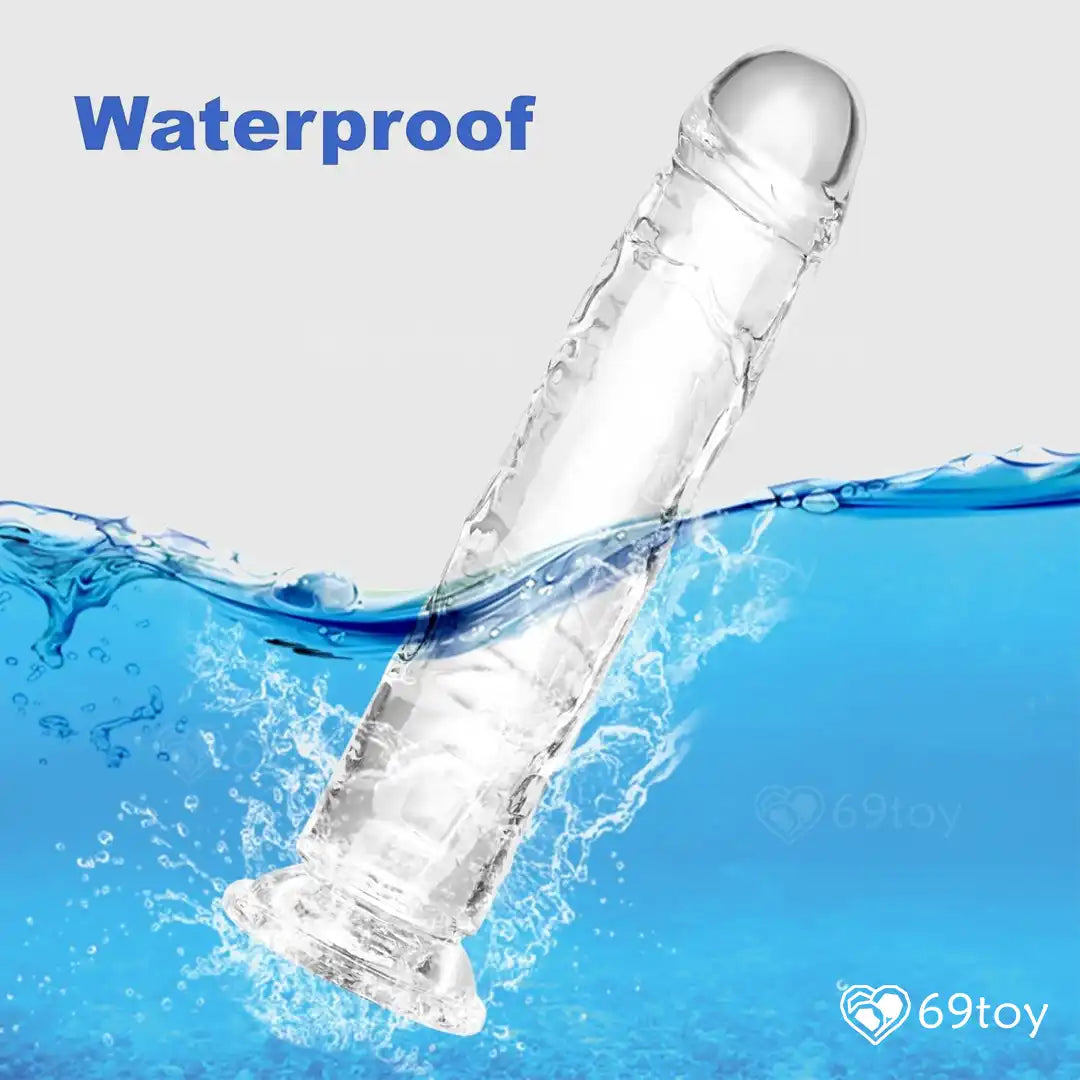 Crystal Clear Realistic Suction Cup Dildo