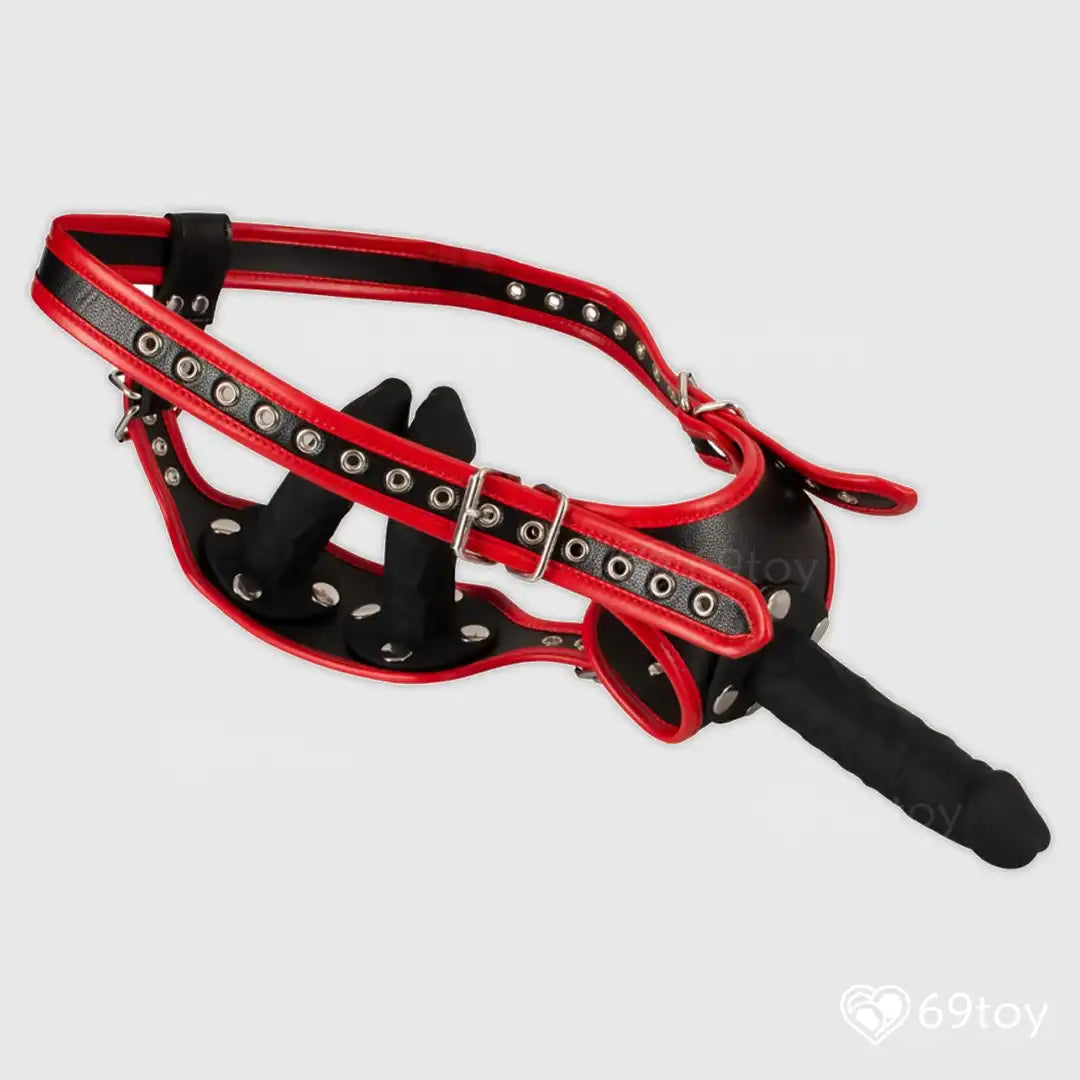 Naughty Queen Triple Dildo Strap-On Harness Set
