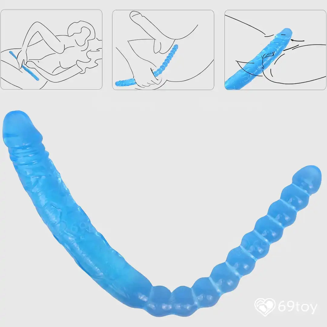 Riot Flexible Double Ended Dildo with Anal Beads