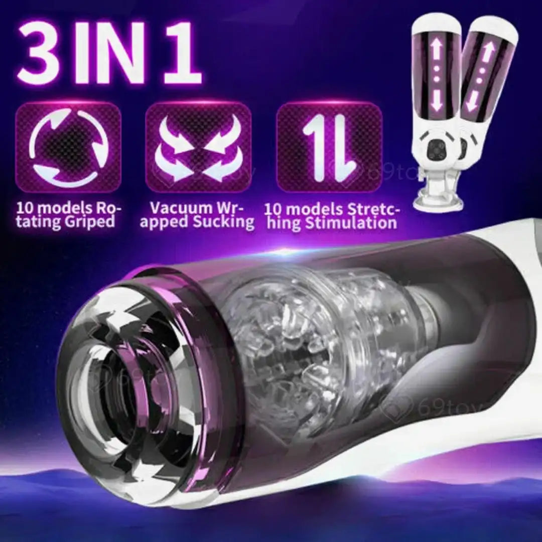 Piston Telescopic Rotation Automatic Masturbator