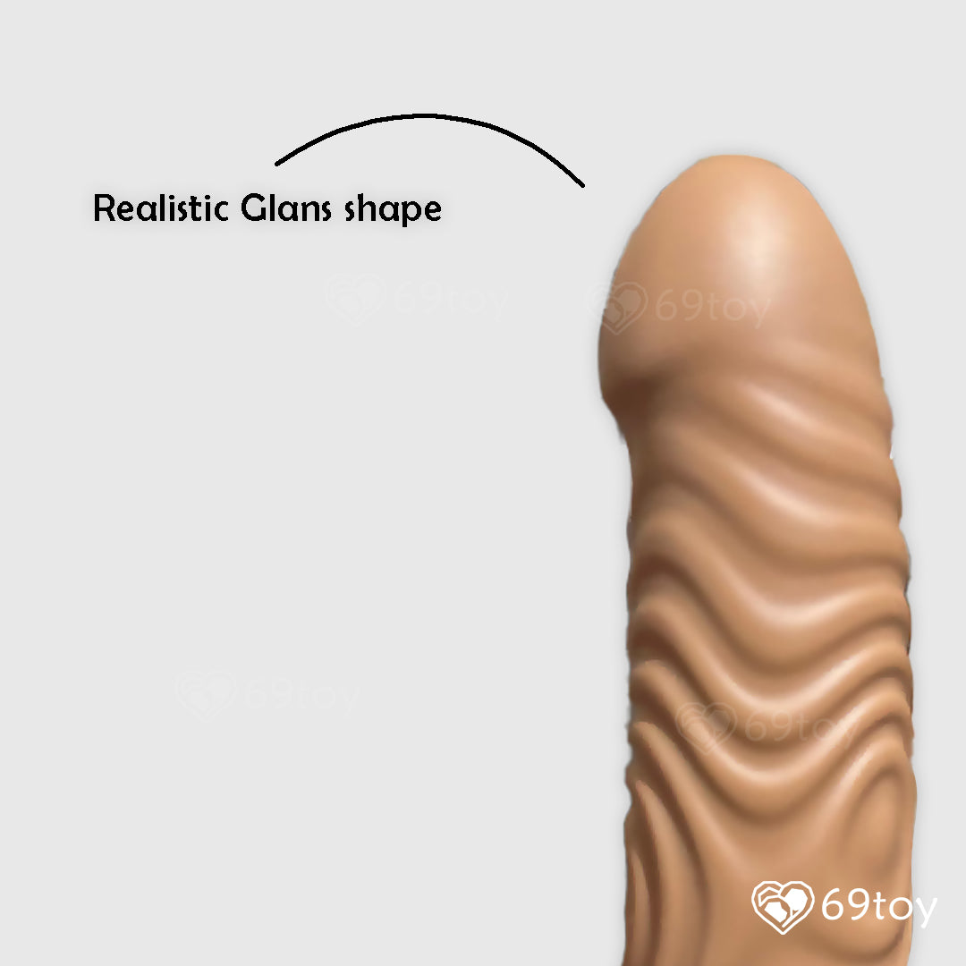 8" Velvet Brown Silicone Dildo (Beginner)