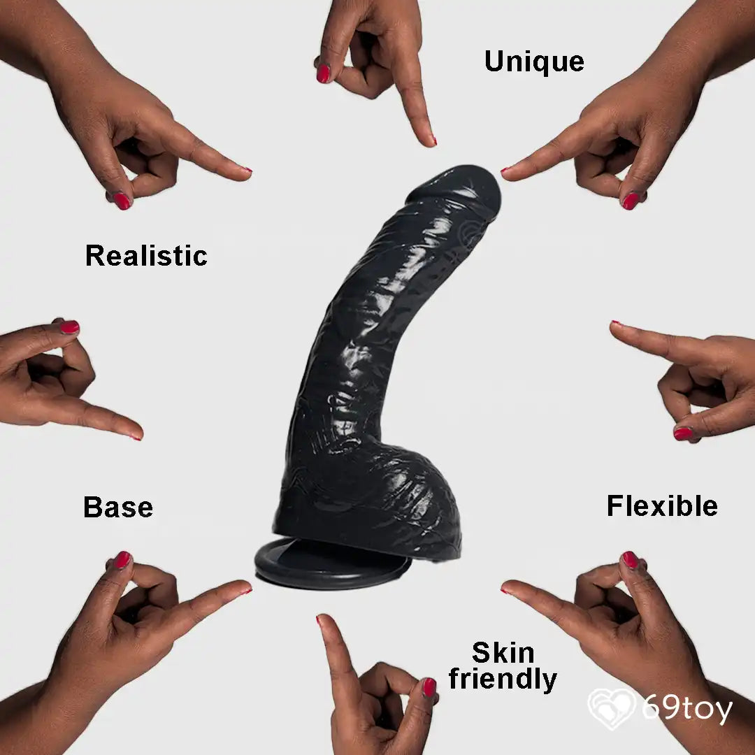 Dark Knight 10 Inch Real Feel Suction Cup Dildo