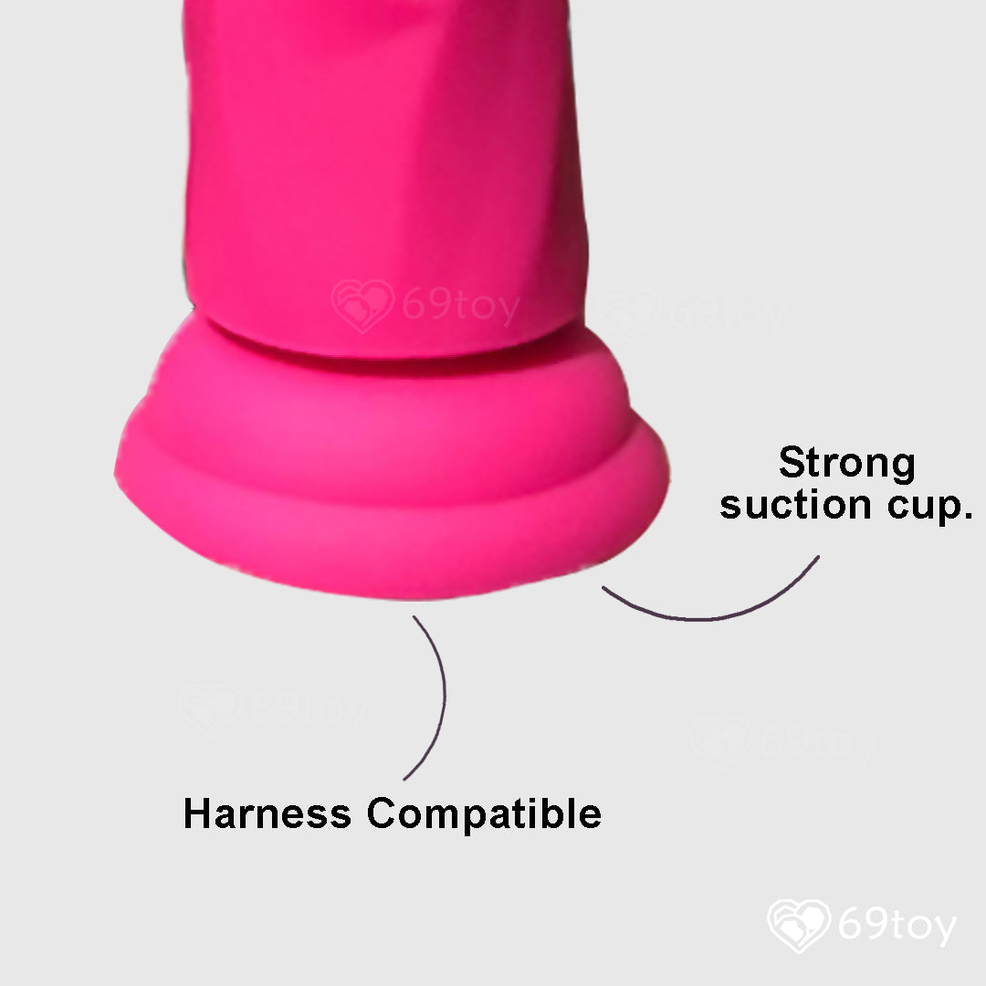 8" Velvet Pink Silicone Dildo