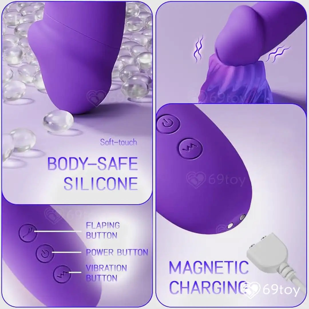 Joan 3X Rabbit Tapping G-spot Vibrator with Anal Beads