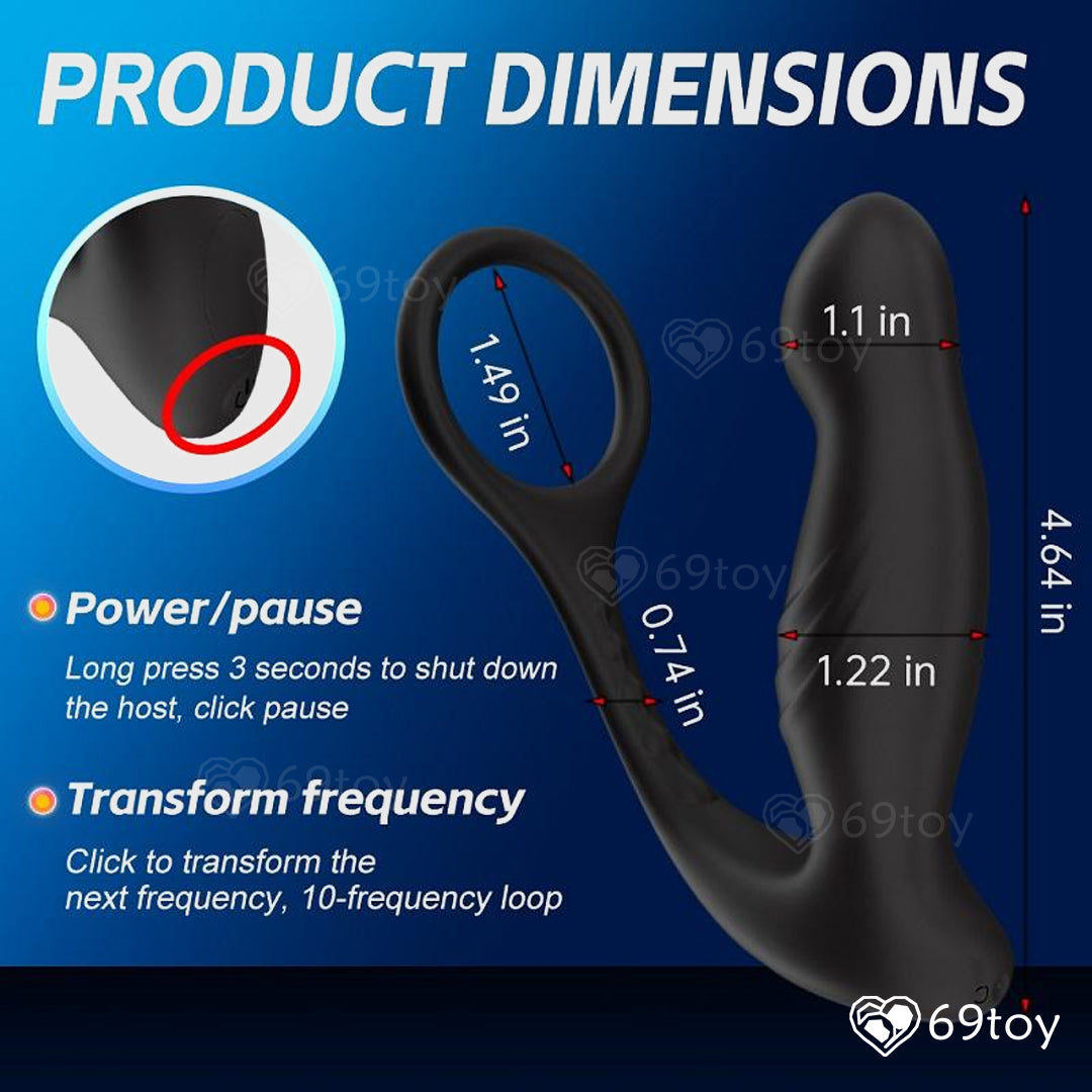 Rebel Pull Vibrating Prostate Massager With Cock Ring
