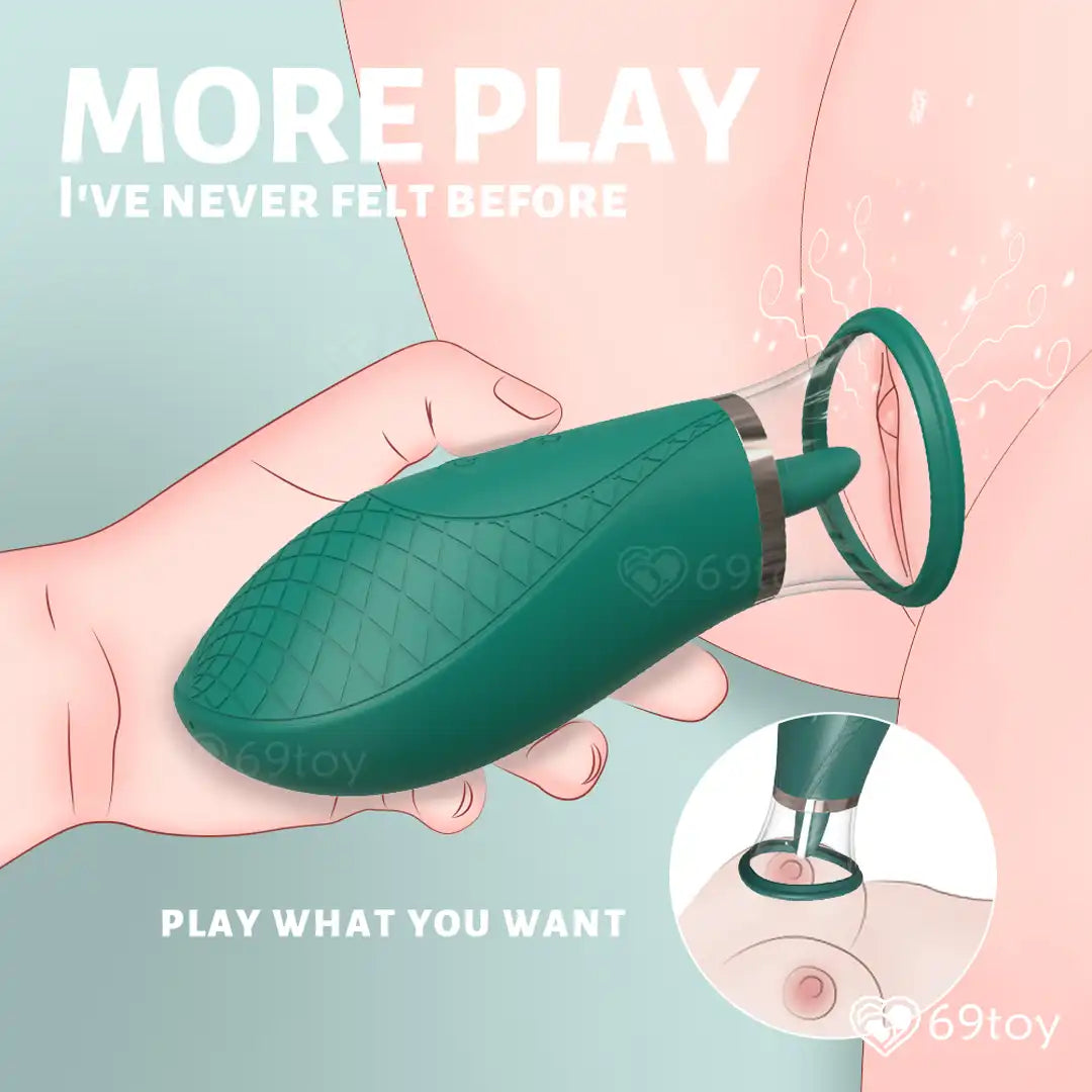 Honey Tongue Licking Suction Vibrator