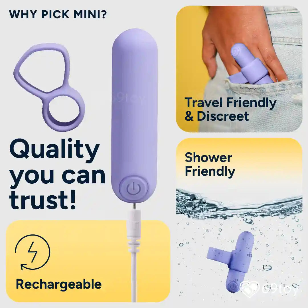 Honey Buzz Bullet Massager With Finger Band