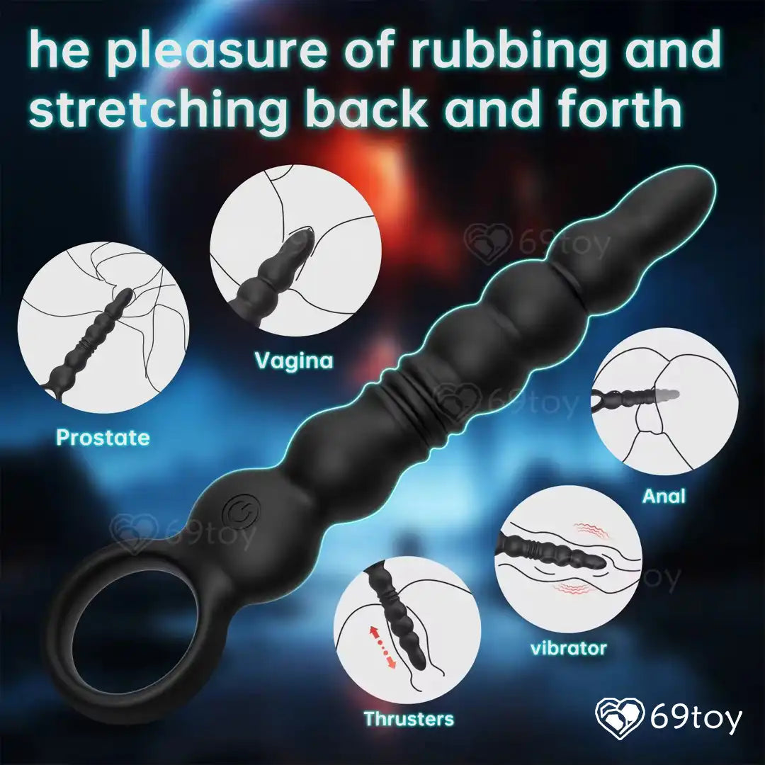 Lovix Thrusting Vibrating Unisex Beads Massager