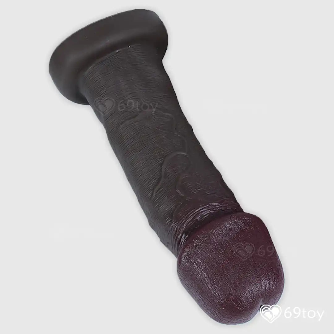 Big Glans Dual Layer Realistic Brown Dildo