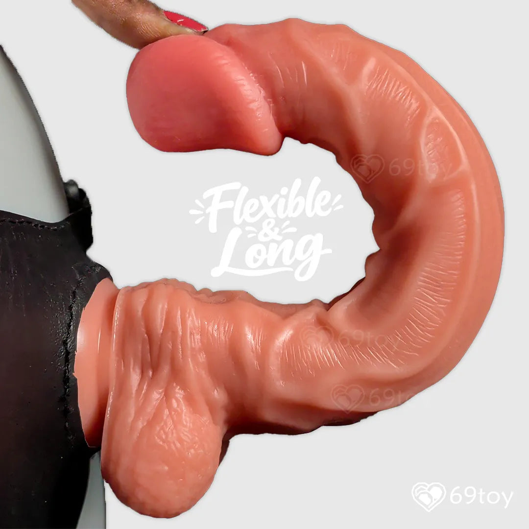Raw 10" Real Feel Strap-On Harness Dildo